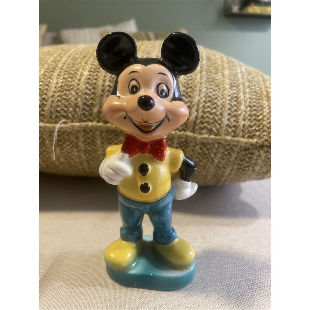 1960 Walt Disney Productions MICKEY MOUSE Ceramic Figurine by‎ Wales Co. 5"